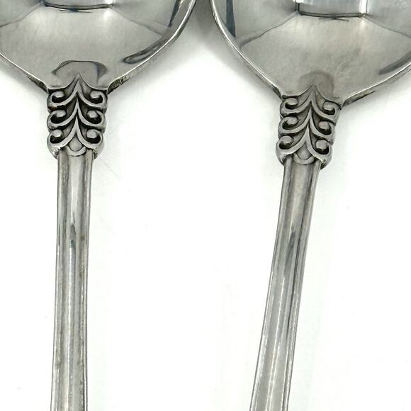 Lot of 3 - Voisin Floral CONTINENTAL Stainless Steel Serving Spoons 8 3/8”L MCM - Picture 4 of 6